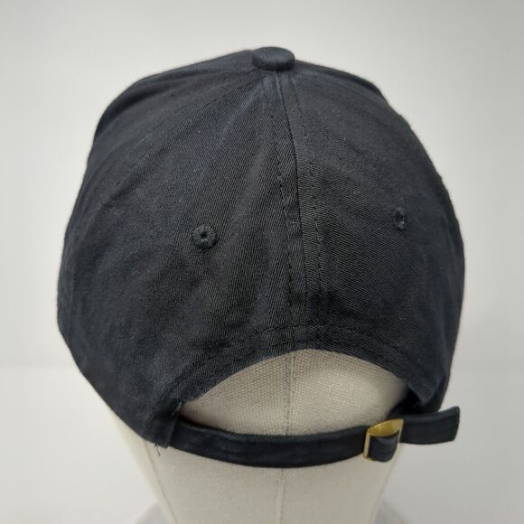Unbranded Slideback Hat Black One Size Adjustable Vented Holes 6 Panel Blank - Picture 5 of 7